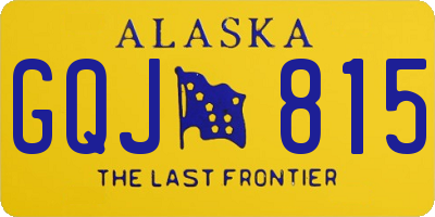 AK license plate GQJ815