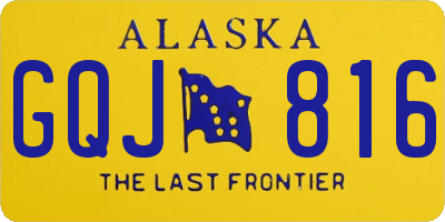 AK license plate GQJ816