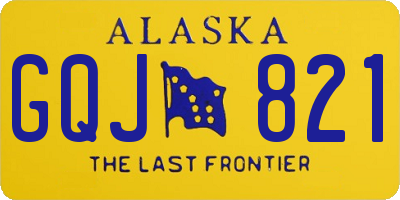 AK license plate GQJ821
