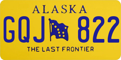 AK license plate GQJ822