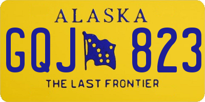 AK license plate GQJ823