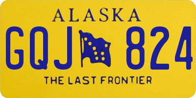 AK license plate GQJ824