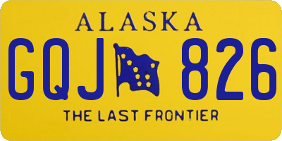 AK license plate GQJ826