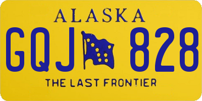 AK license plate GQJ828