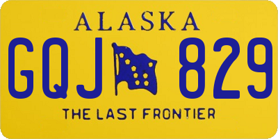 AK license plate GQJ829