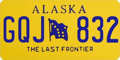AK license plate GQJ832