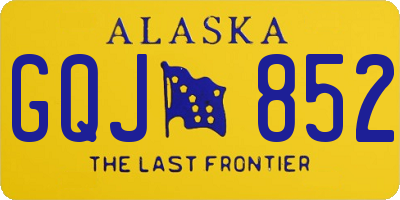 AK license plate GQJ852