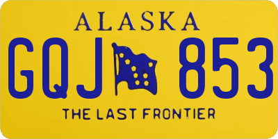 AK license plate GQJ853