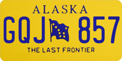 AK license plate GQJ857