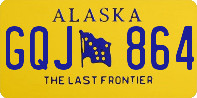 AK license plate GQJ864