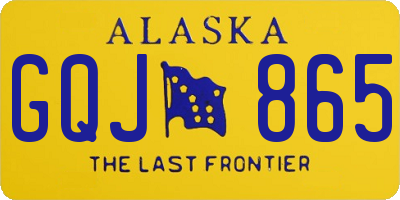 AK license plate GQJ865