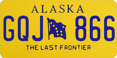 AK license plate GQJ866