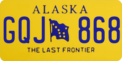AK license plate GQJ868