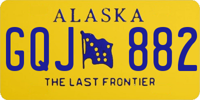 AK license plate GQJ882