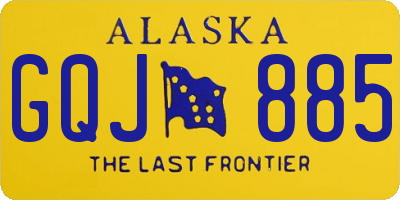 AK license plate GQJ885
