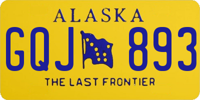 AK license plate GQJ893