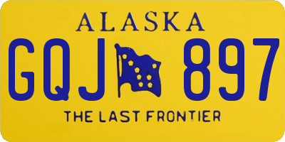 AK license plate GQJ897