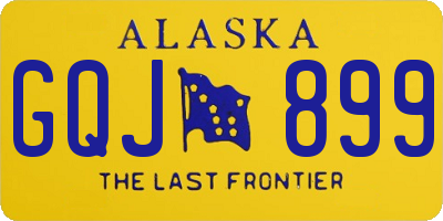 AK license plate GQJ899