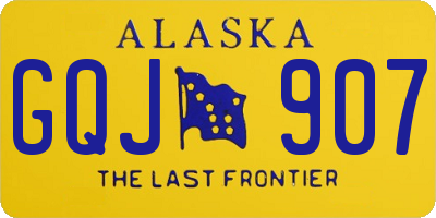 AK license plate GQJ907