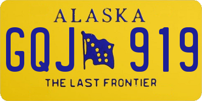 AK license plate GQJ919