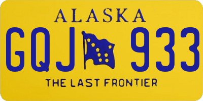 AK license plate GQJ933