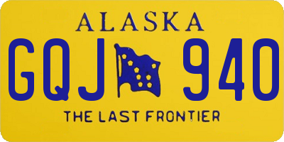 AK license plate GQJ940