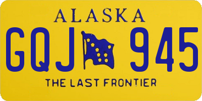 AK license plate GQJ945