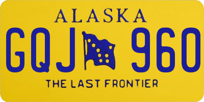 AK license plate GQJ960