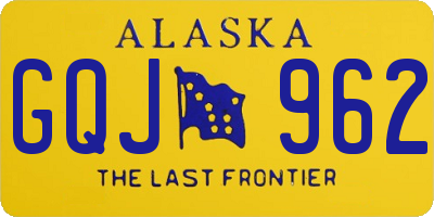 AK license plate GQJ962