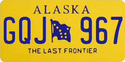 AK license plate GQJ967