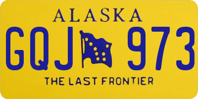 AK license plate GQJ973