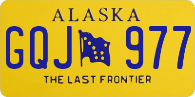 AK license plate GQJ977