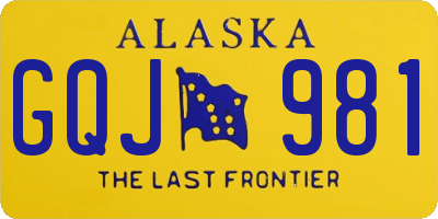 AK license plate GQJ981