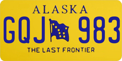 AK license plate GQJ983
