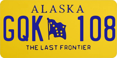 AK license plate GQK108