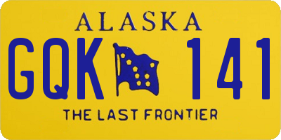 AK license plate GQK141