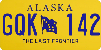 AK license plate GQK142