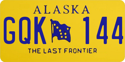 AK license plate GQK144