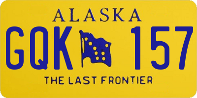 AK license plate GQK157