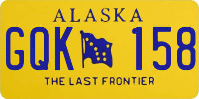 AK license plate GQK158