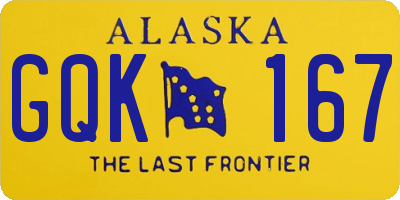 AK license plate GQK167