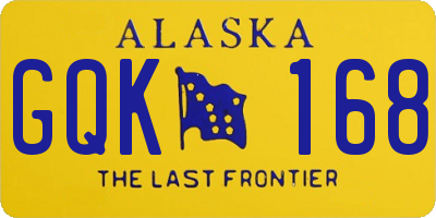 AK license plate GQK168