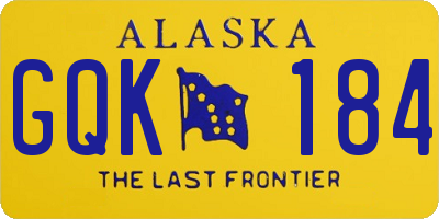 AK license plate GQK184
