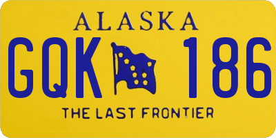 AK license plate GQK186