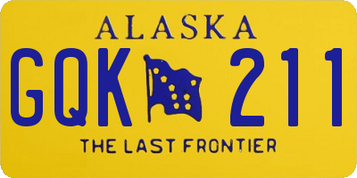 AK license plate GQK211
