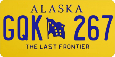 AK license plate GQK267