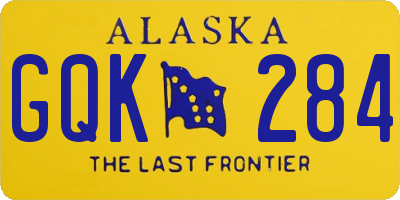 AK license plate GQK284