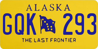 AK license plate GQK293