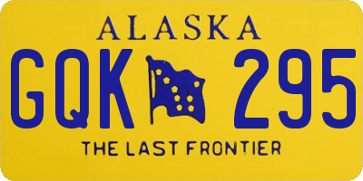 AK license plate GQK295