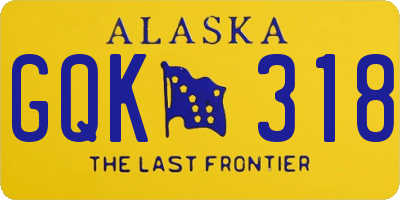 AK license plate GQK318